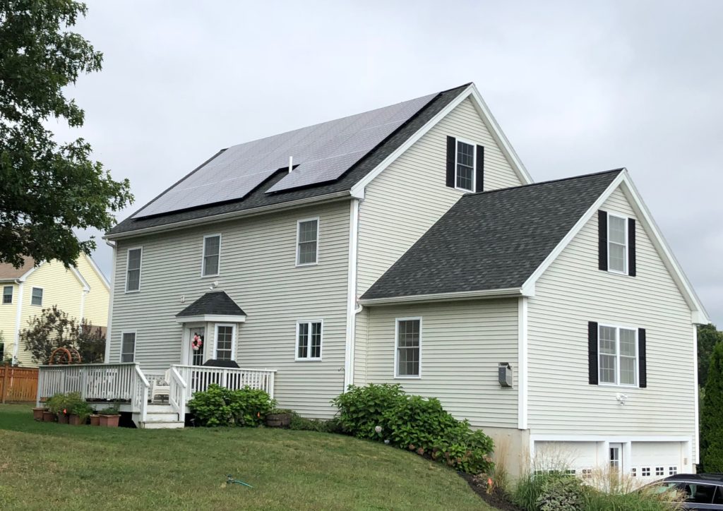 This 10.44 kW system was installed in Haverhill, Massachusetts and is comprised of LG 360-watt panels and a SolarEdge inverter.