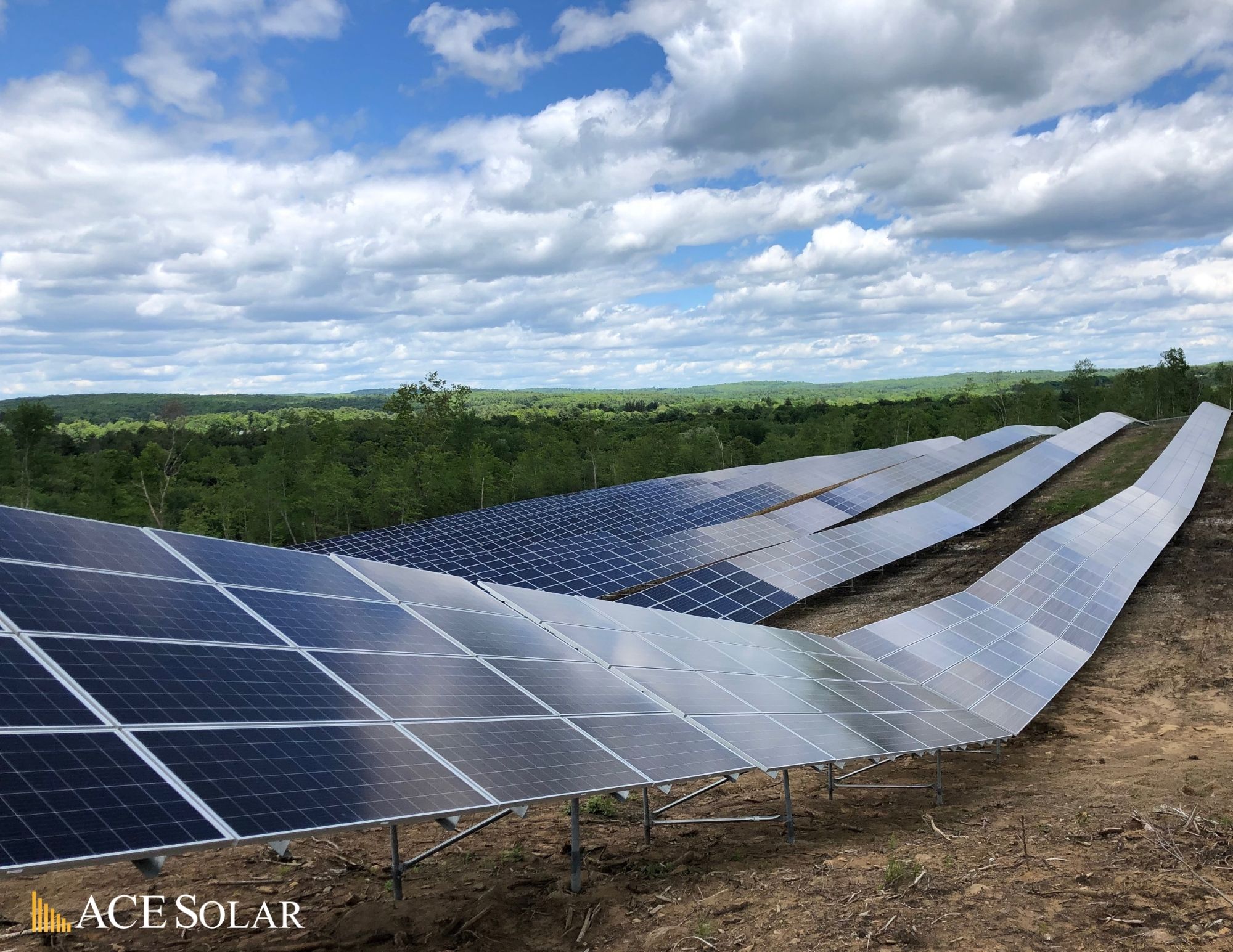 Solar panels in west Brookfield, MA