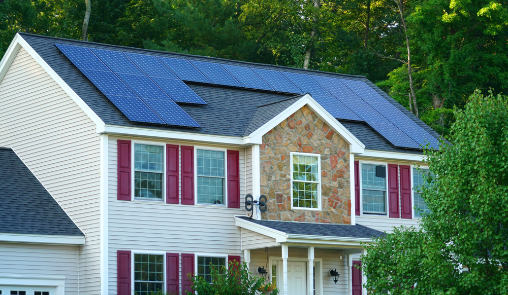 Residential solar installation in Maine